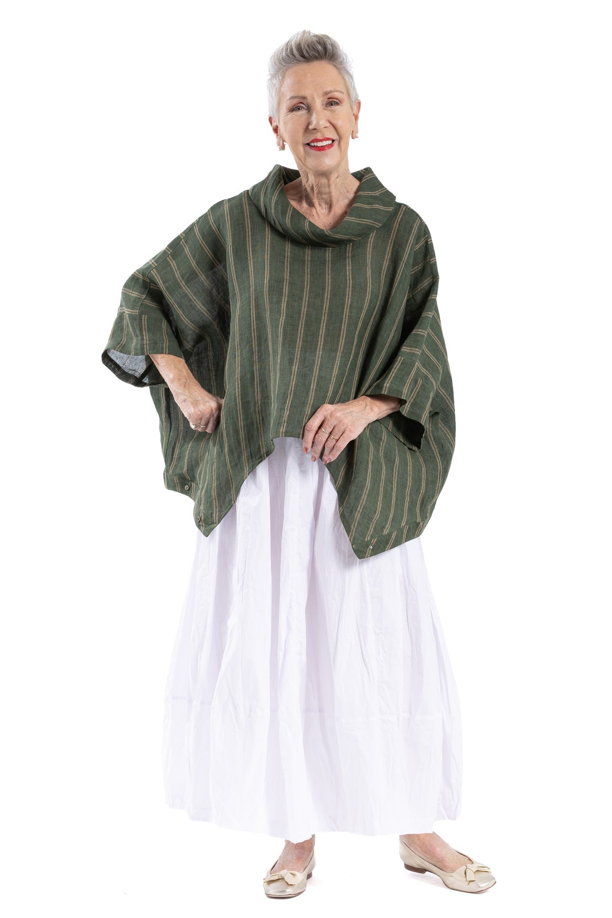 EVERGREEN ROLL-NECK TOP EG