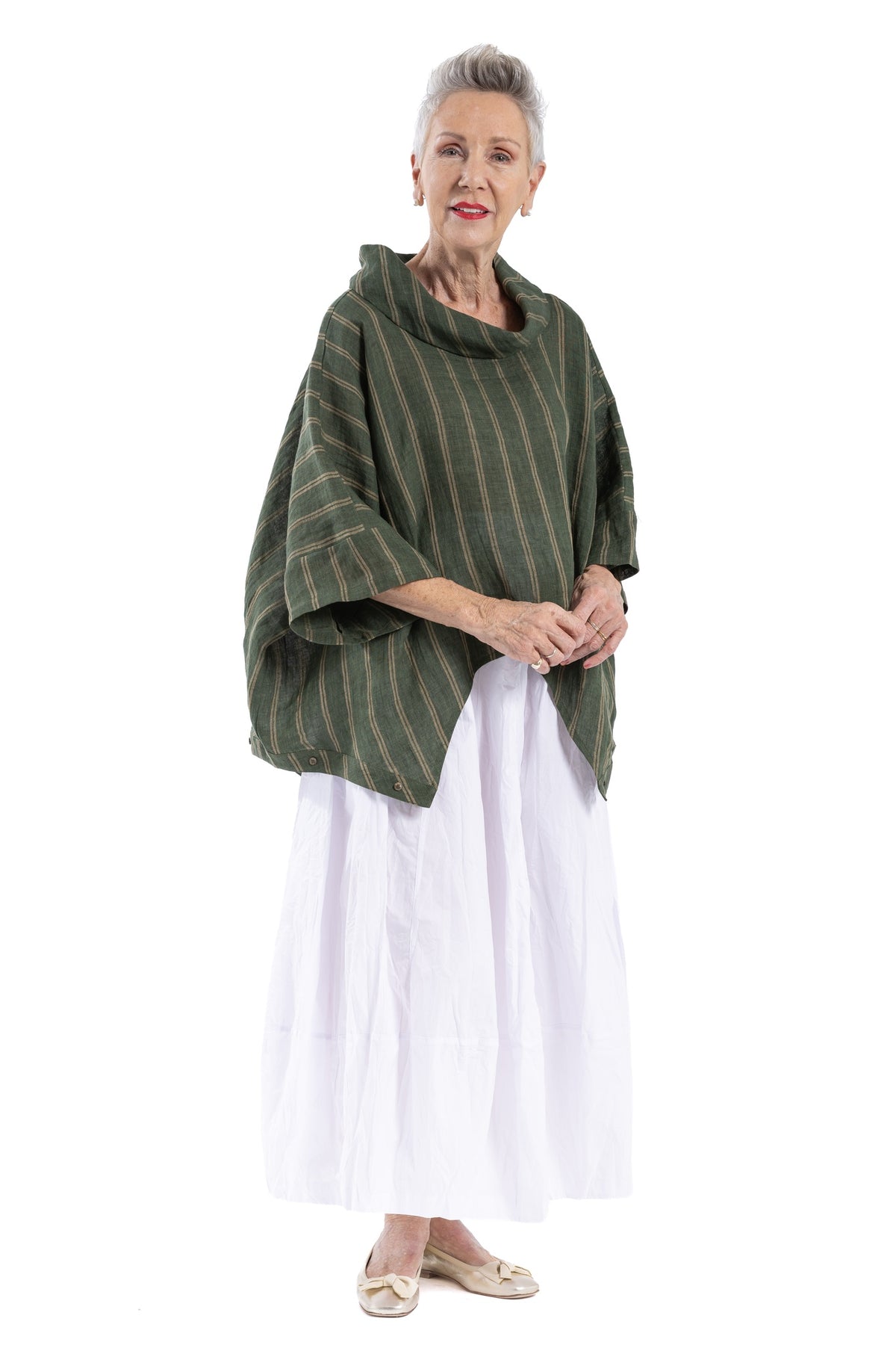 EVERGREEN ROLL-NECK TOP EG