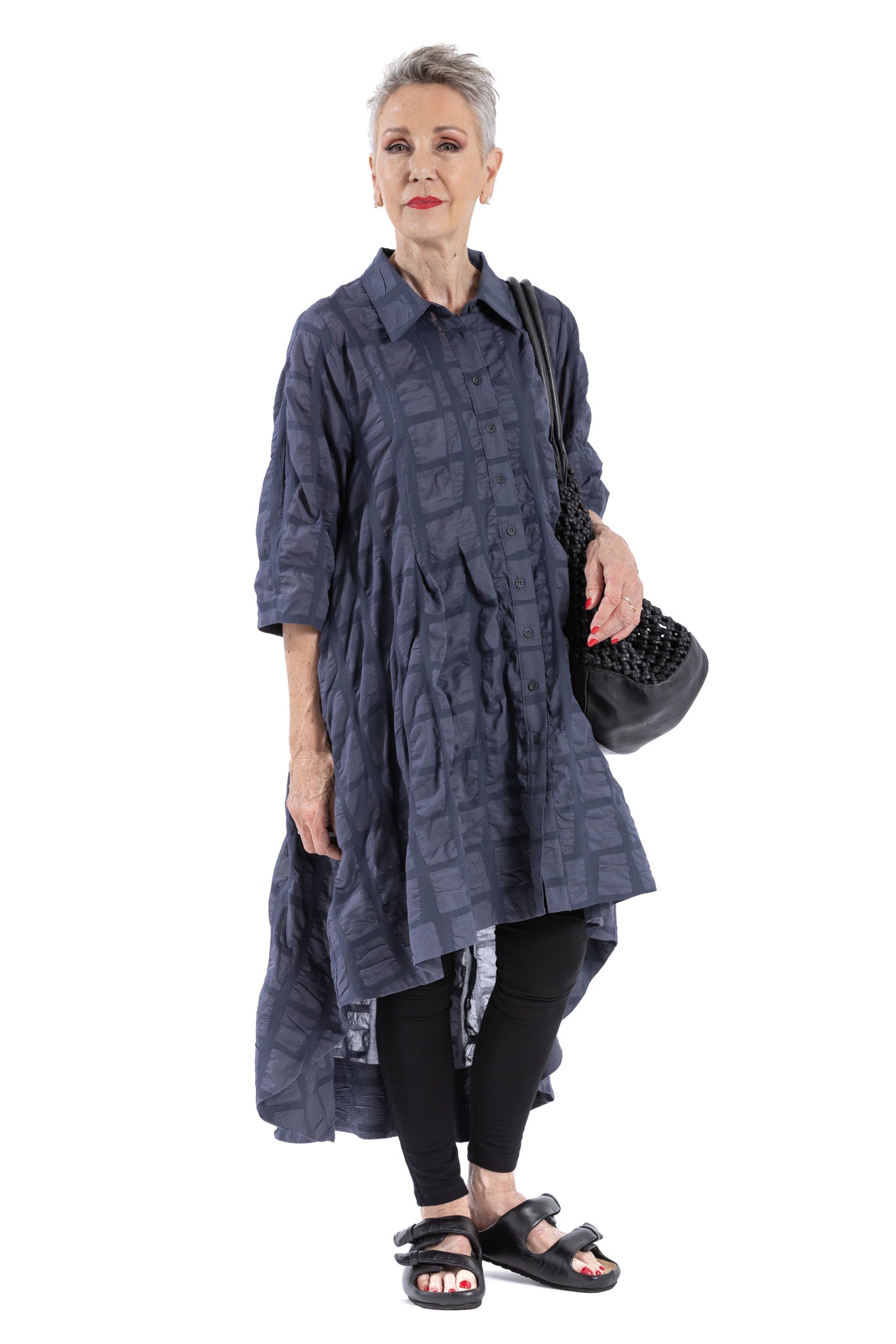 GRIDEX PLEAT SHIRT SG