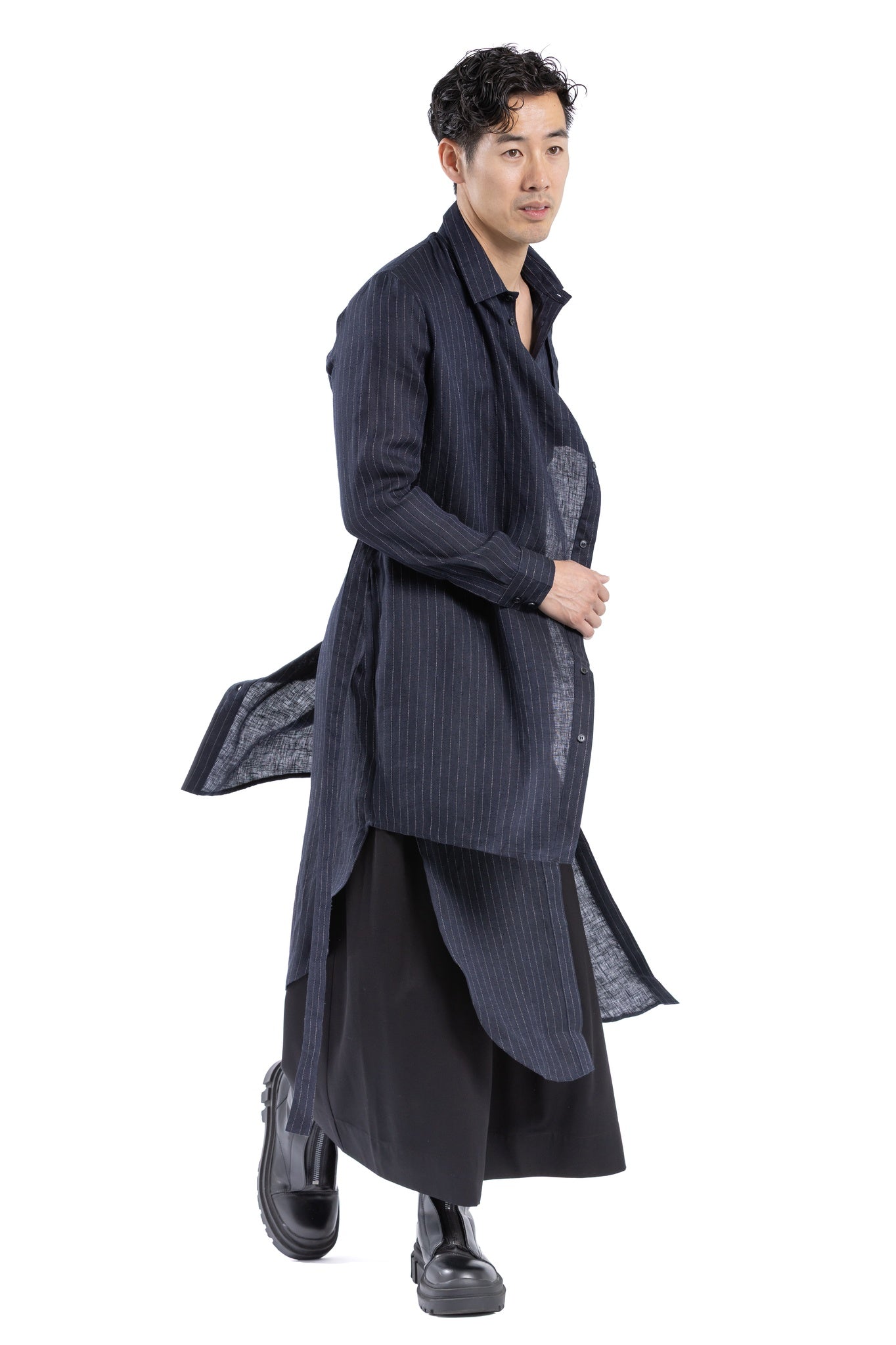 MIDNIGHT TIDE DRAPE SHIRT MT