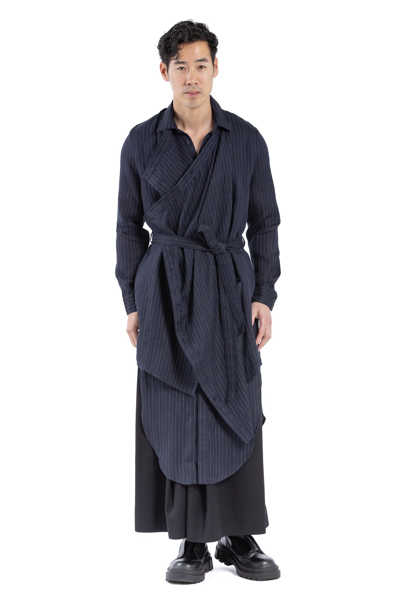 MIDNIGHT TIDE DRAPE SHIRT MT