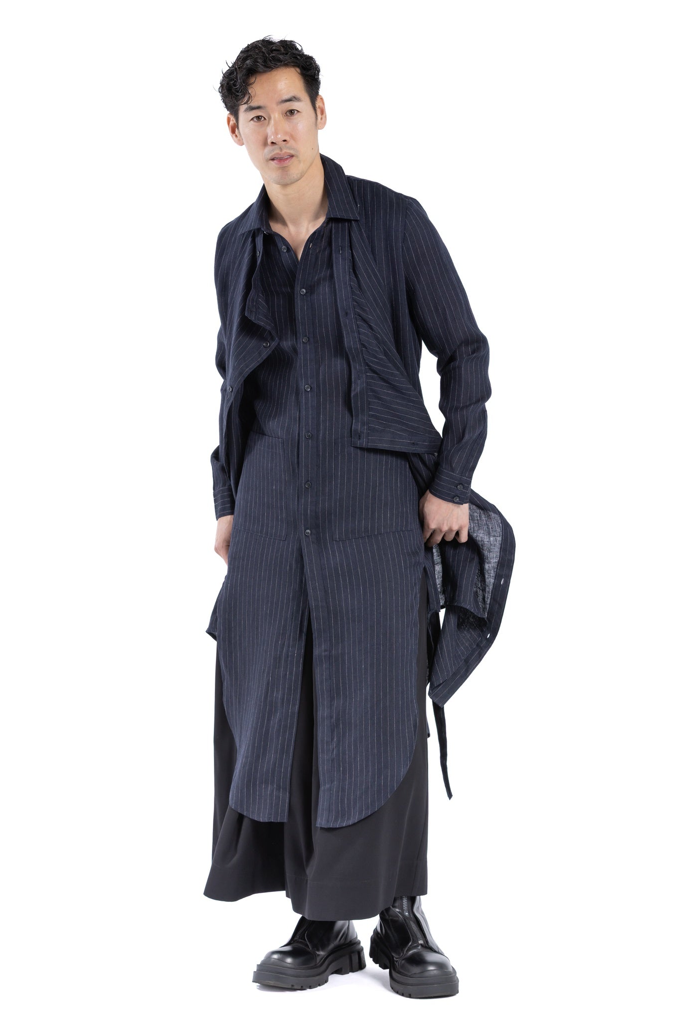 MIDNIGHT TIDE DRAPE SHIRT MT