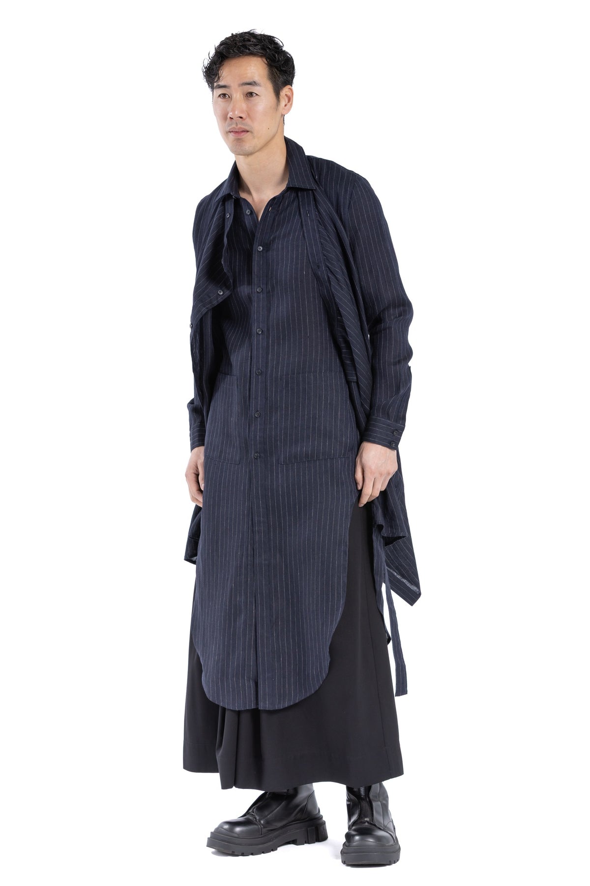 MIDNIGHT TIDE DRAPE SHIRT MT