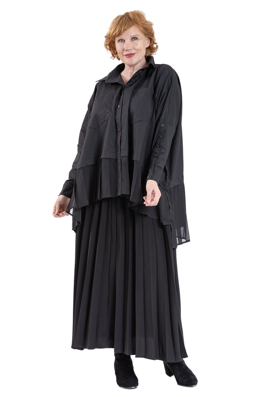 PLEAT BLOCK SHIRT NC