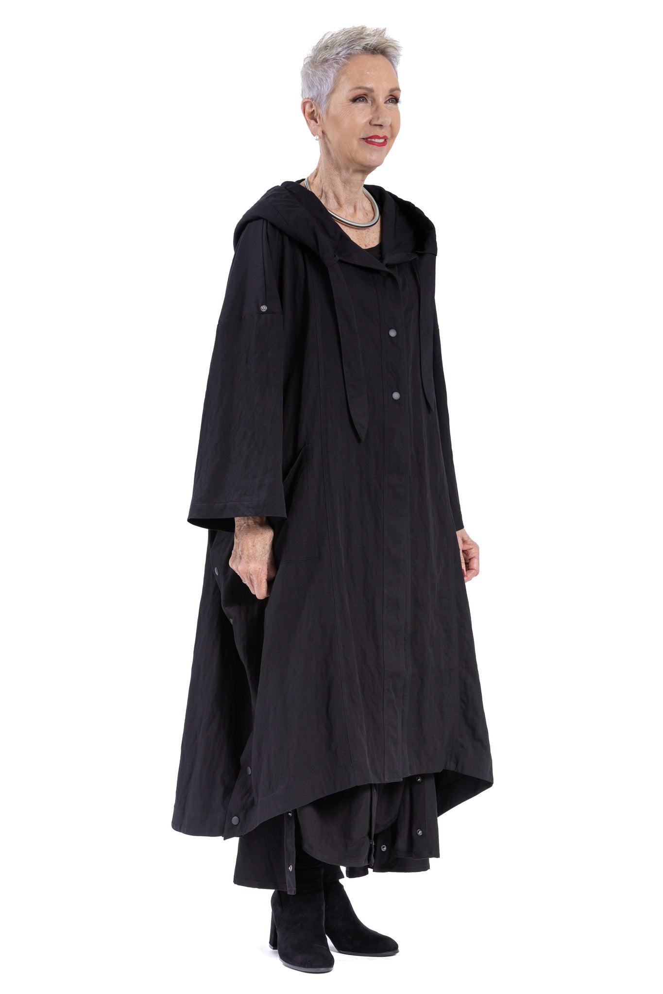PRESS STUD COAT NV