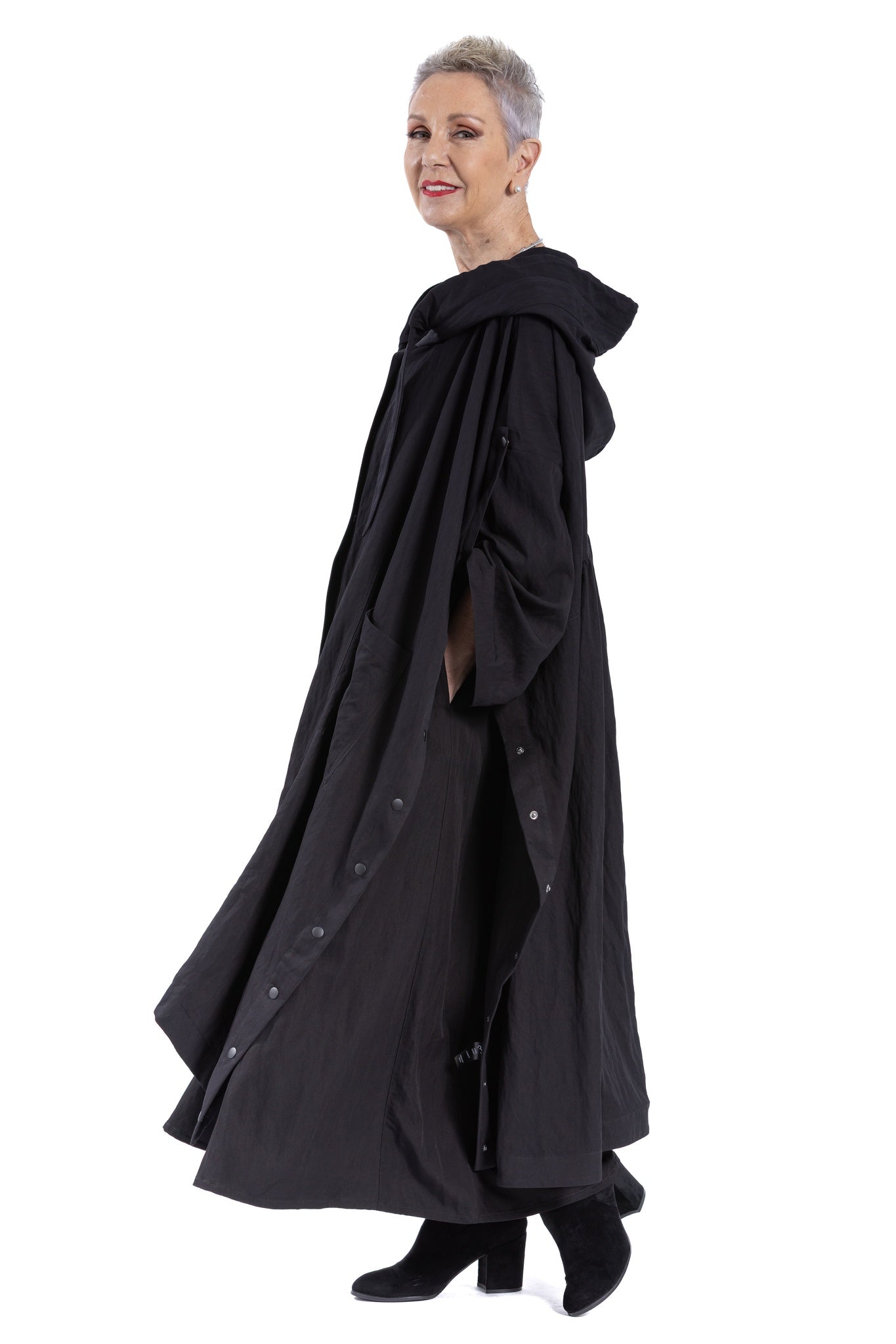 PRESS STUD COAT NV