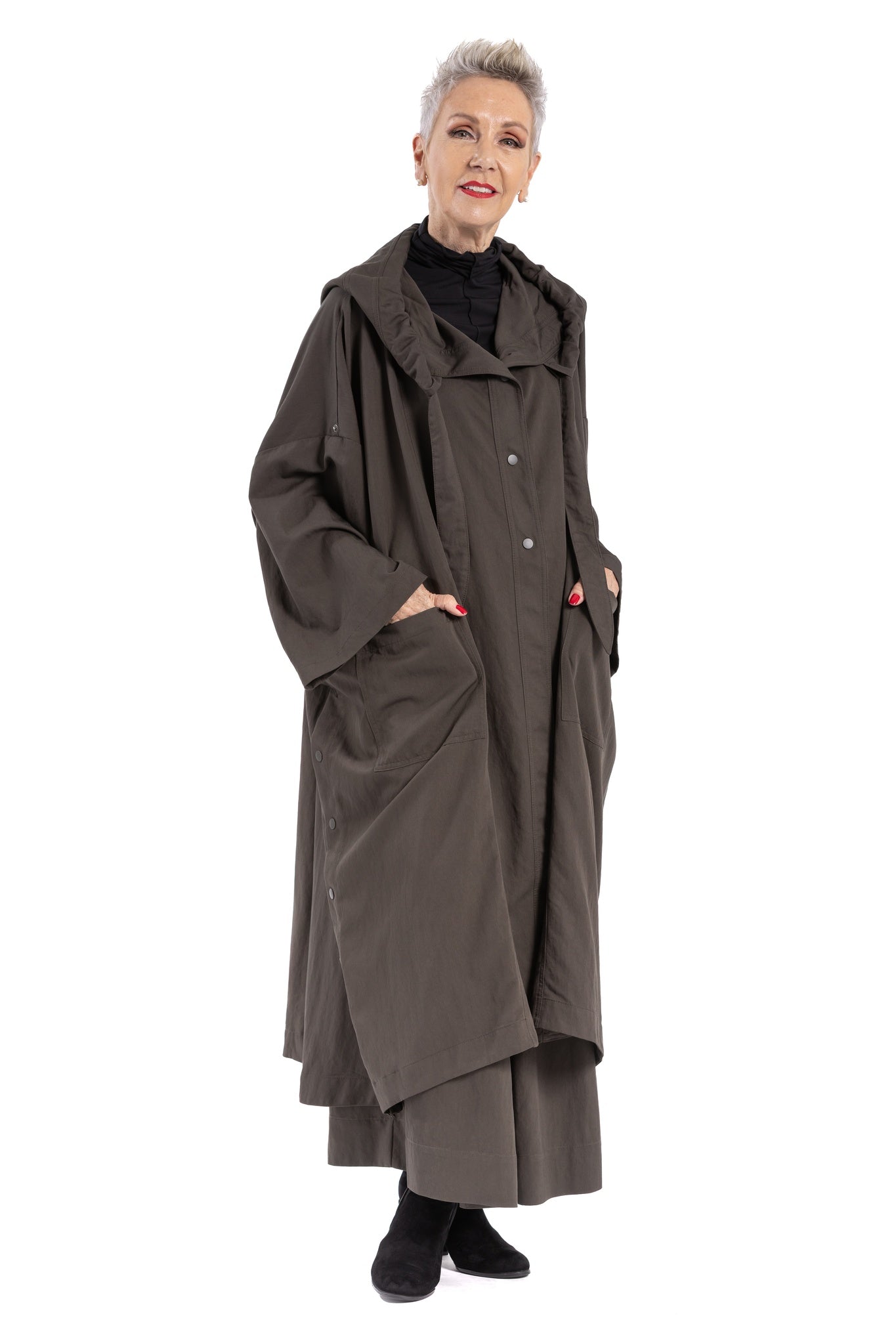 PRESS STUD COAT NV