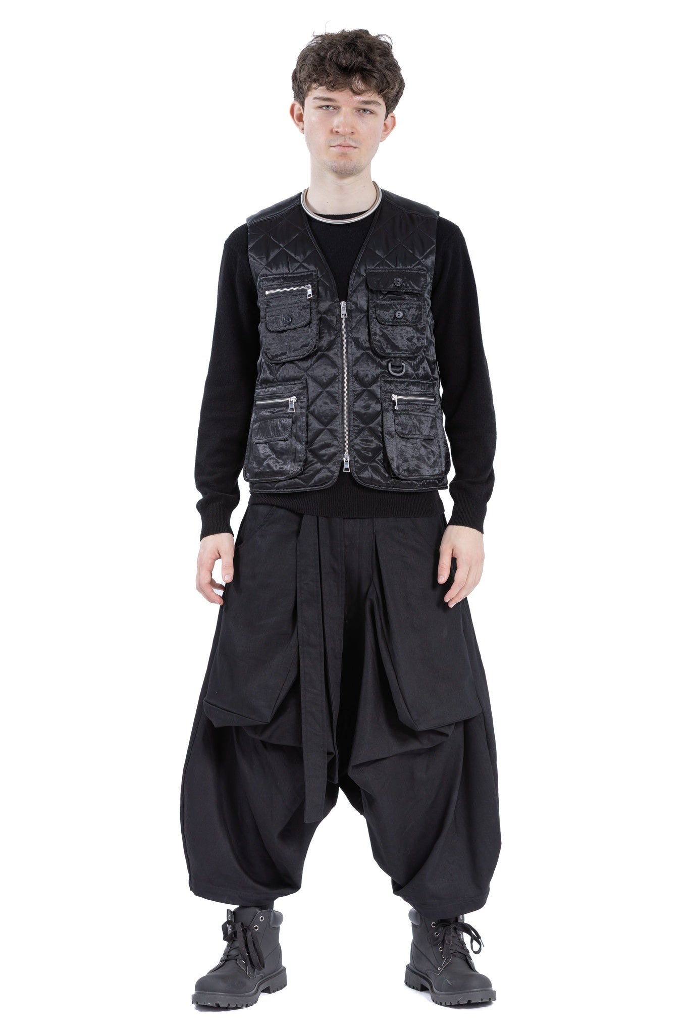 QUILTED POCKET VEST HS