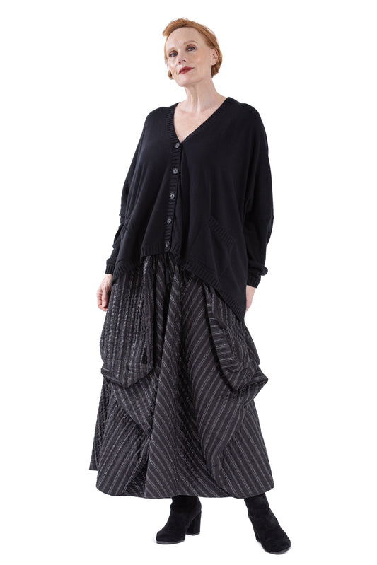 RIBLINE BUTTON CARDIGAN CC