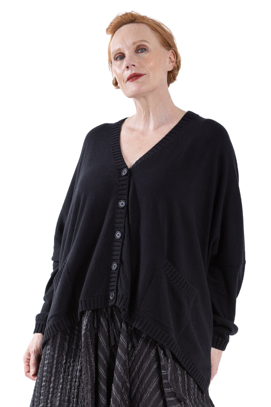RIBLINE BUTTON CARDIGAN CC