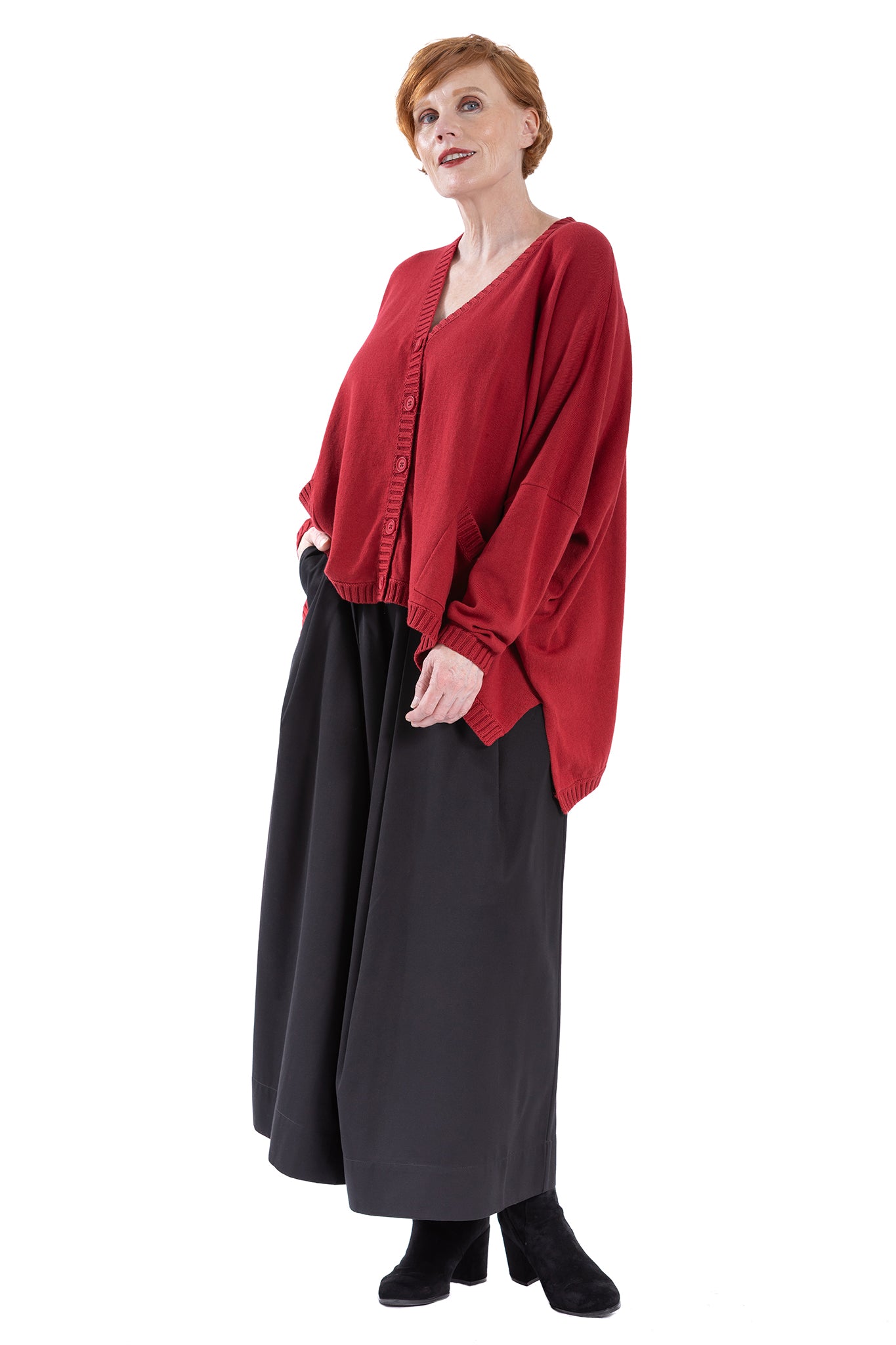 RIBLINE BUTTON CARDIGAN CC