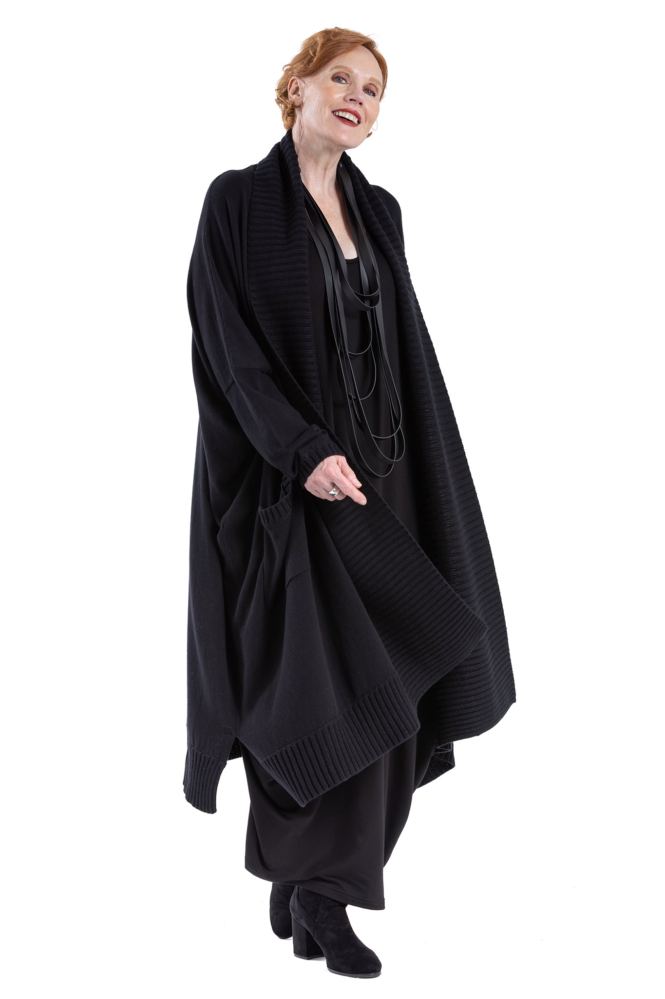RIBLINE FOLD CARDIGAN CC