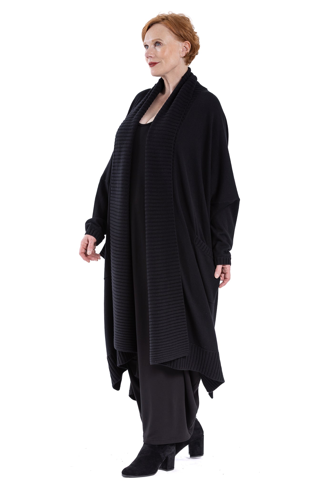 RIBLINE FOLD CARDIGAN CC