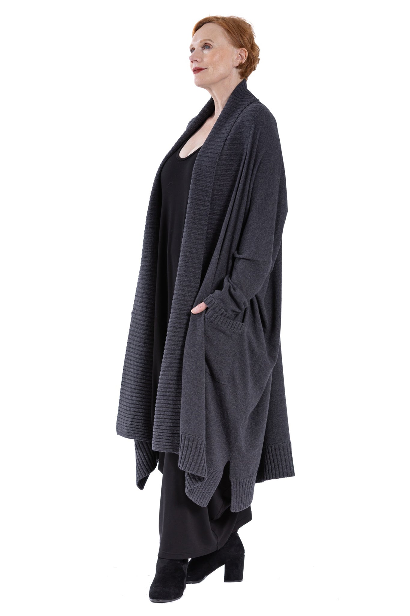 RIBLINE FOLD CARDIGAN CC