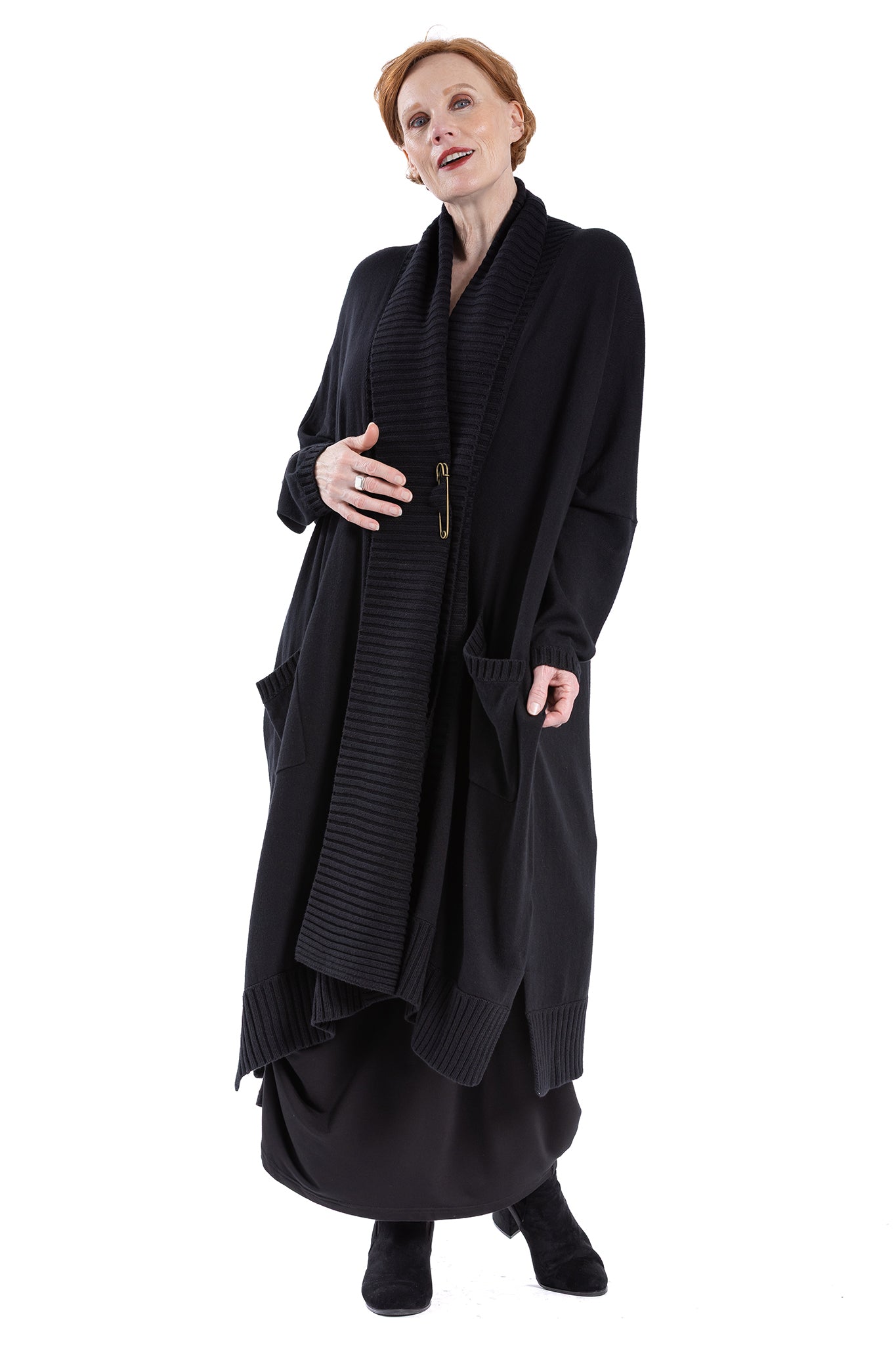 RIBLINE FOLD CARDIGAN CC