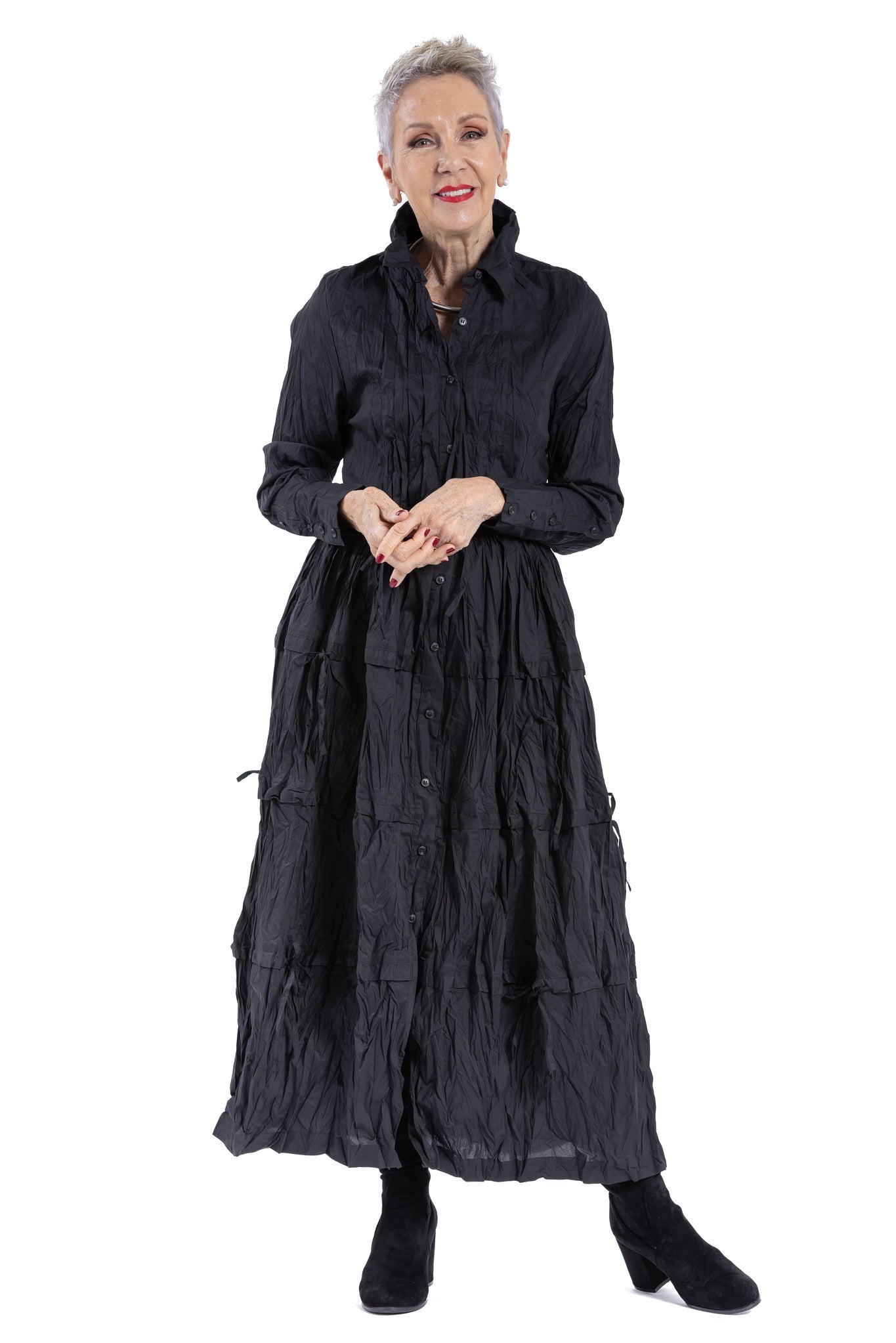 TIERED TIE DRESS NC