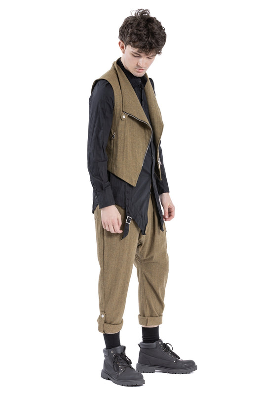 TWEED ZIP VEST OT
