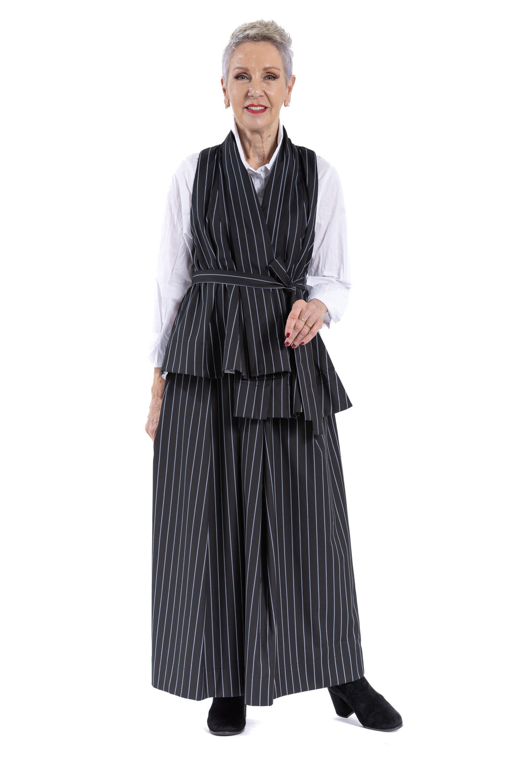 BECKETT DRAPE VEST BK