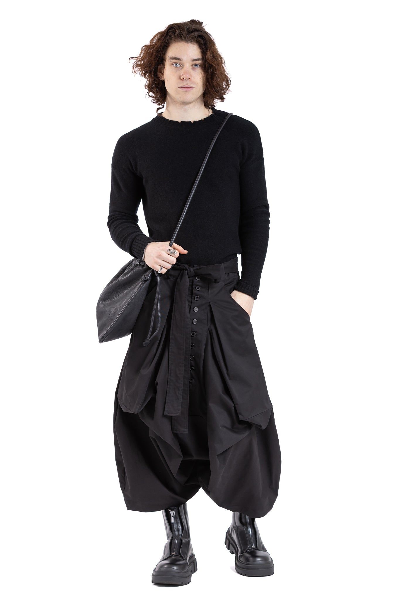 RUCHED CORD BAG
