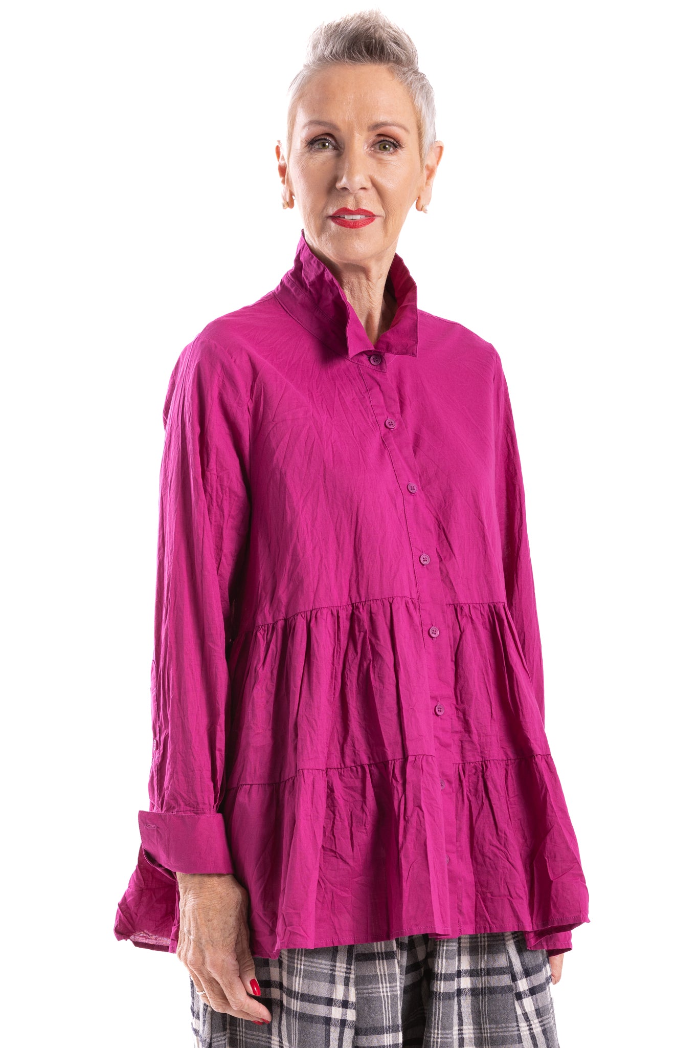 CARLY RUFFLE SHIRT CC