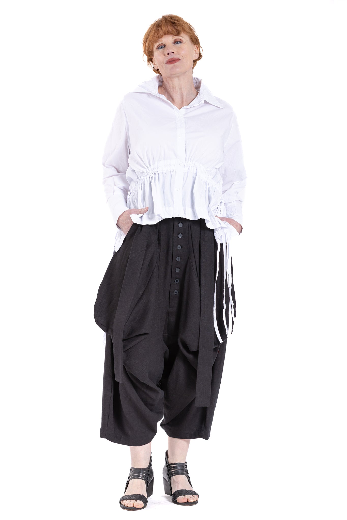 CRESENT GATHER SHIRT NC