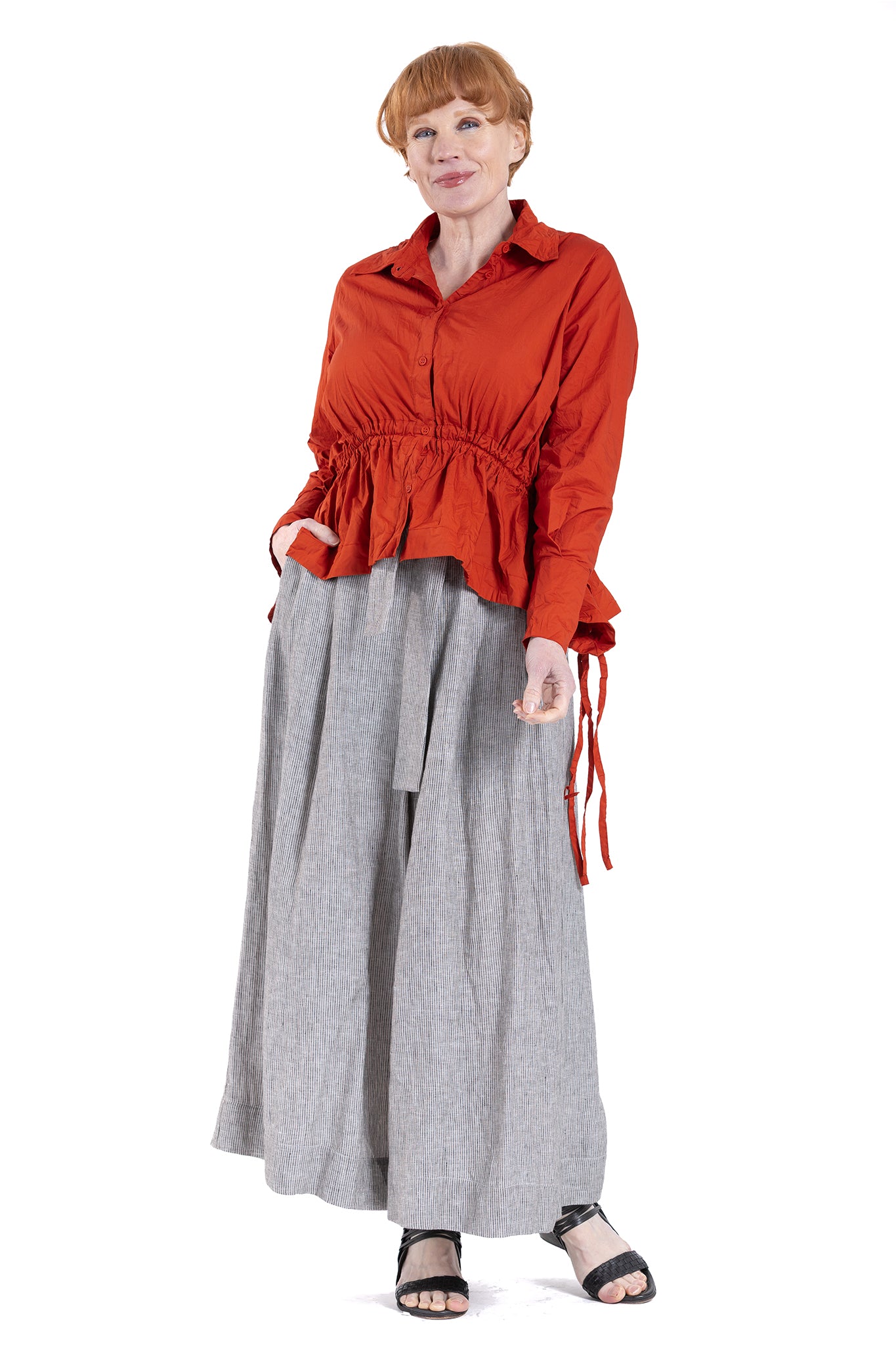 CRESENT GATHER SHIRT NC