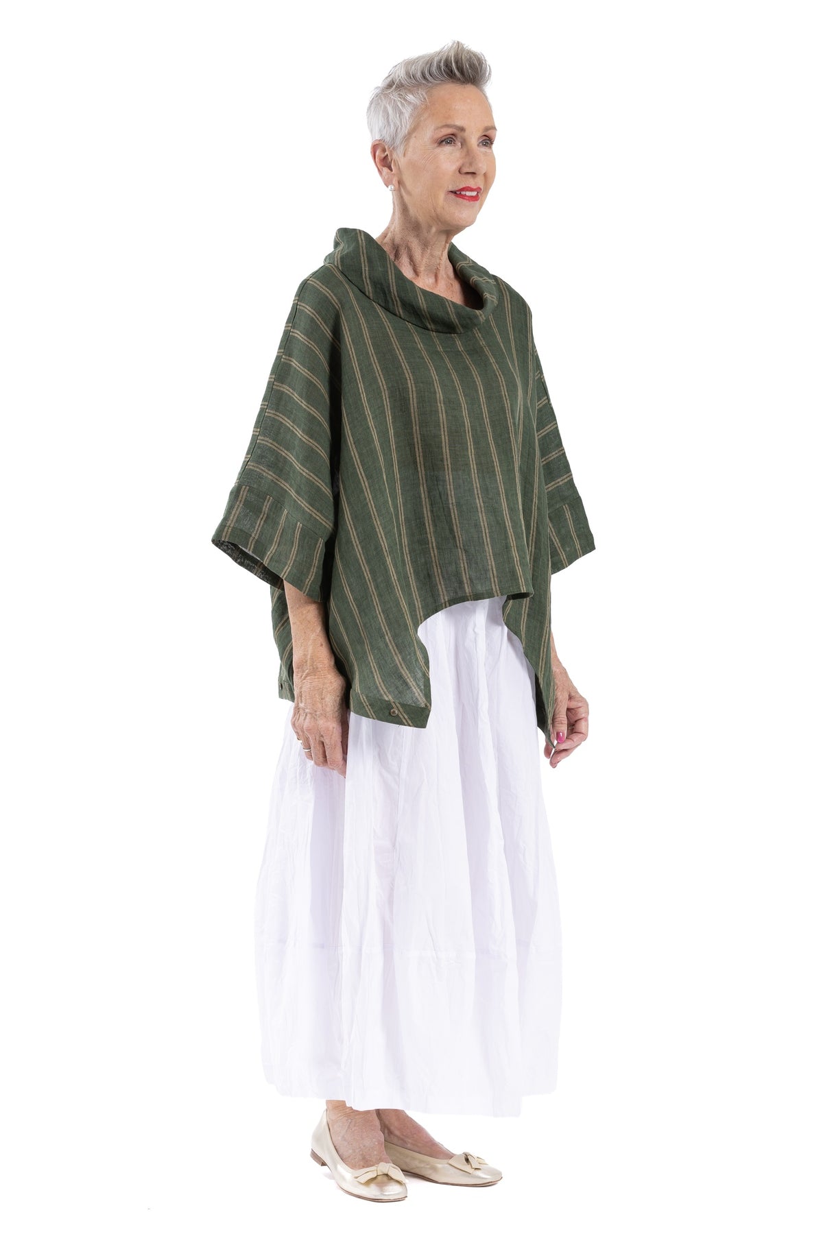 EVERGREEN ROLL-NECK TOP EG