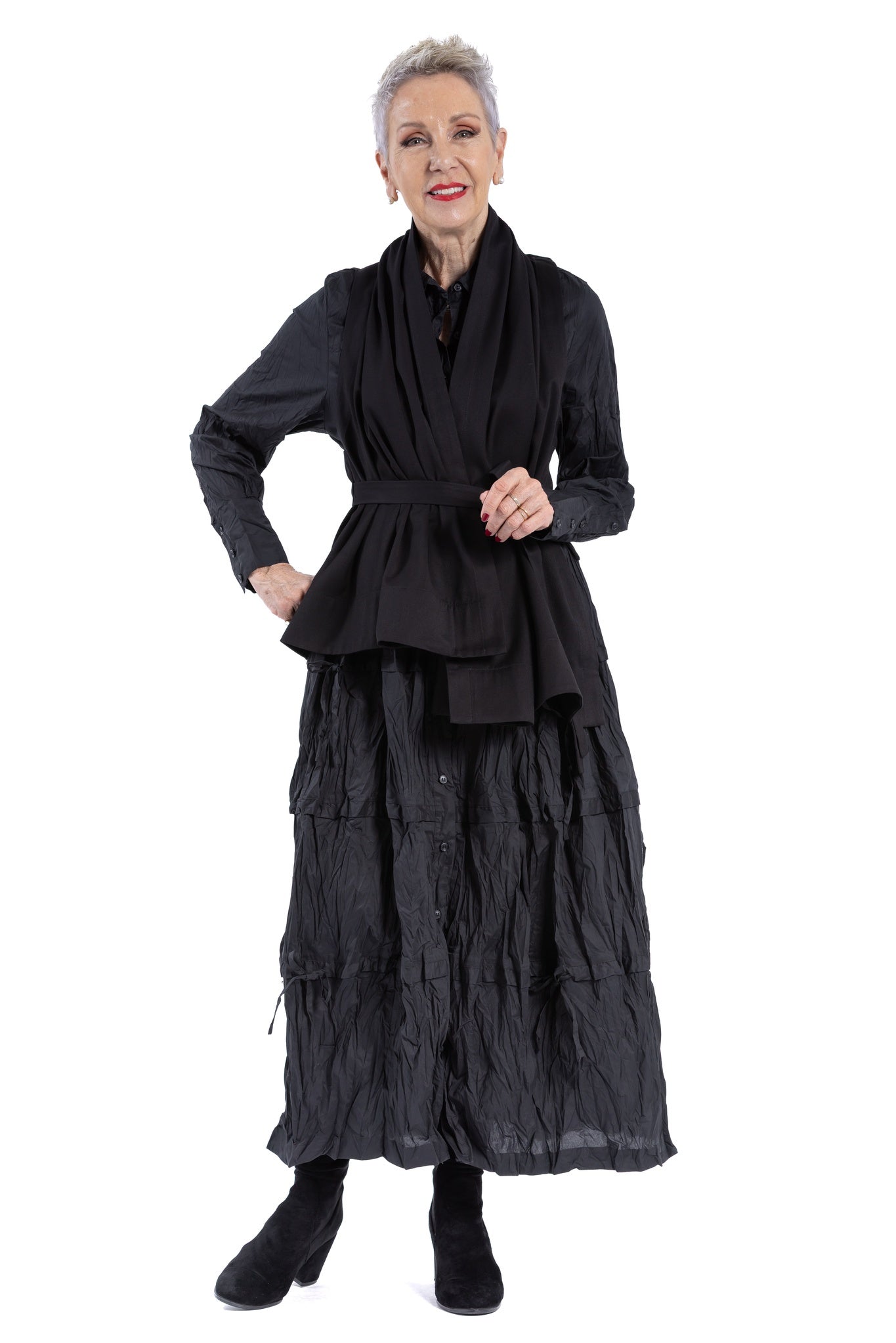 FRACTA DRAPE VEST WO