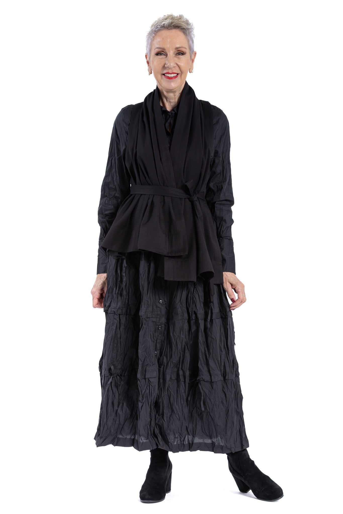 FRACTA DRAPE VEST WO
