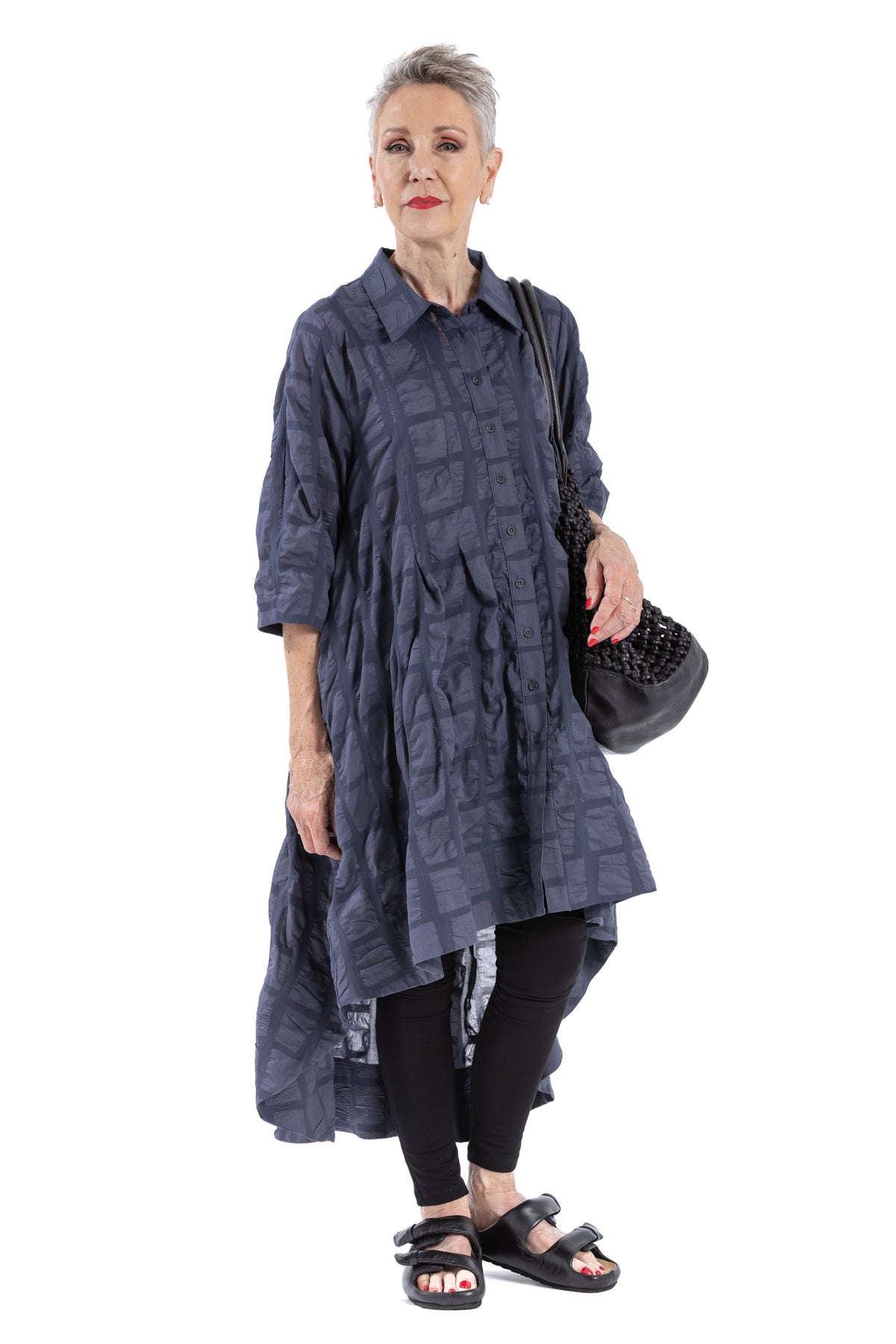 GRIDEX PLEAT SHIRT SG