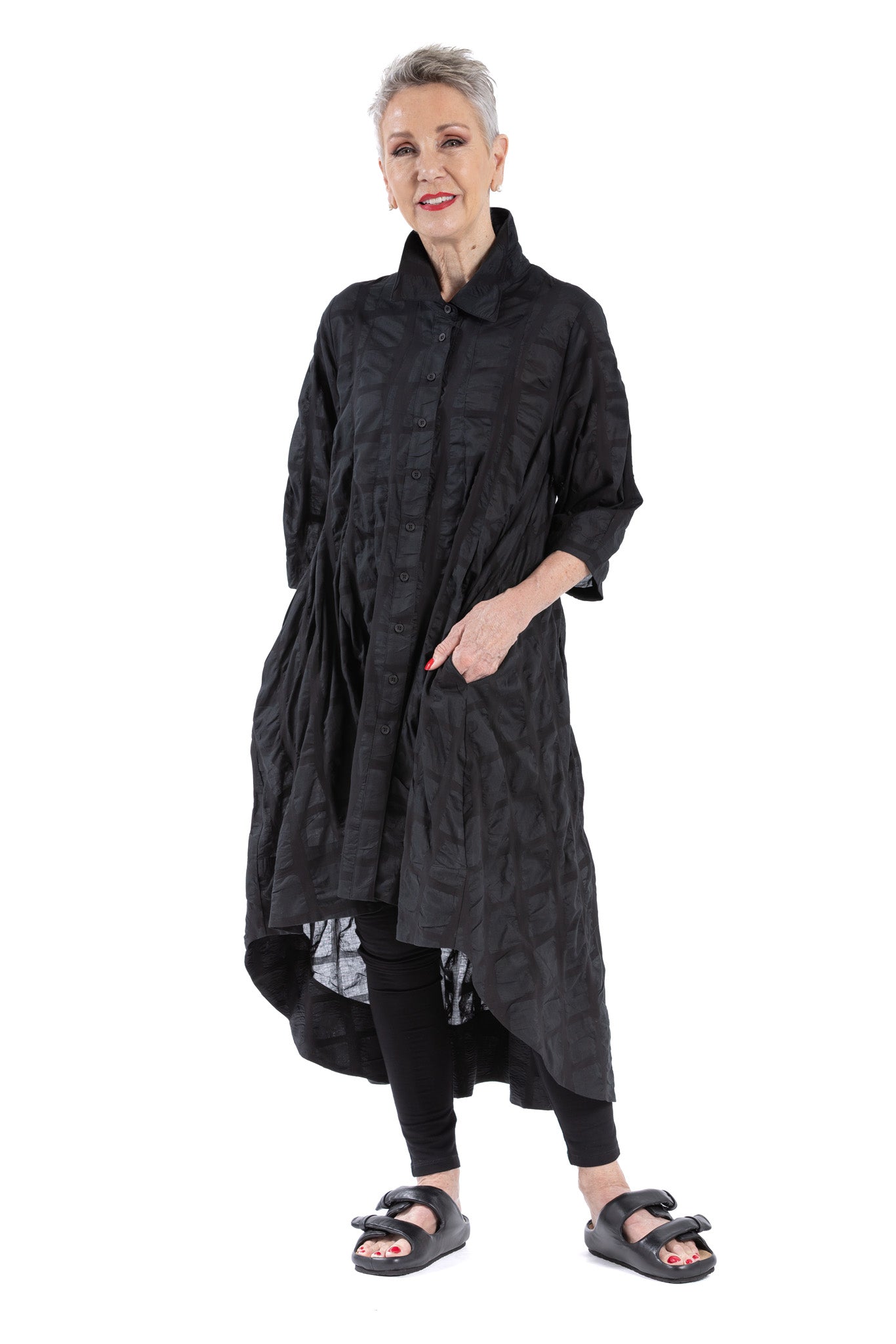 GRIDEX PLEAT SHIRT SG