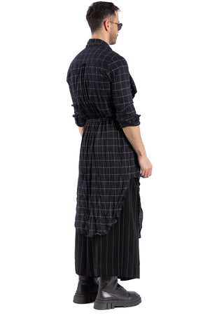 GRID DRAPE SHIRT GC