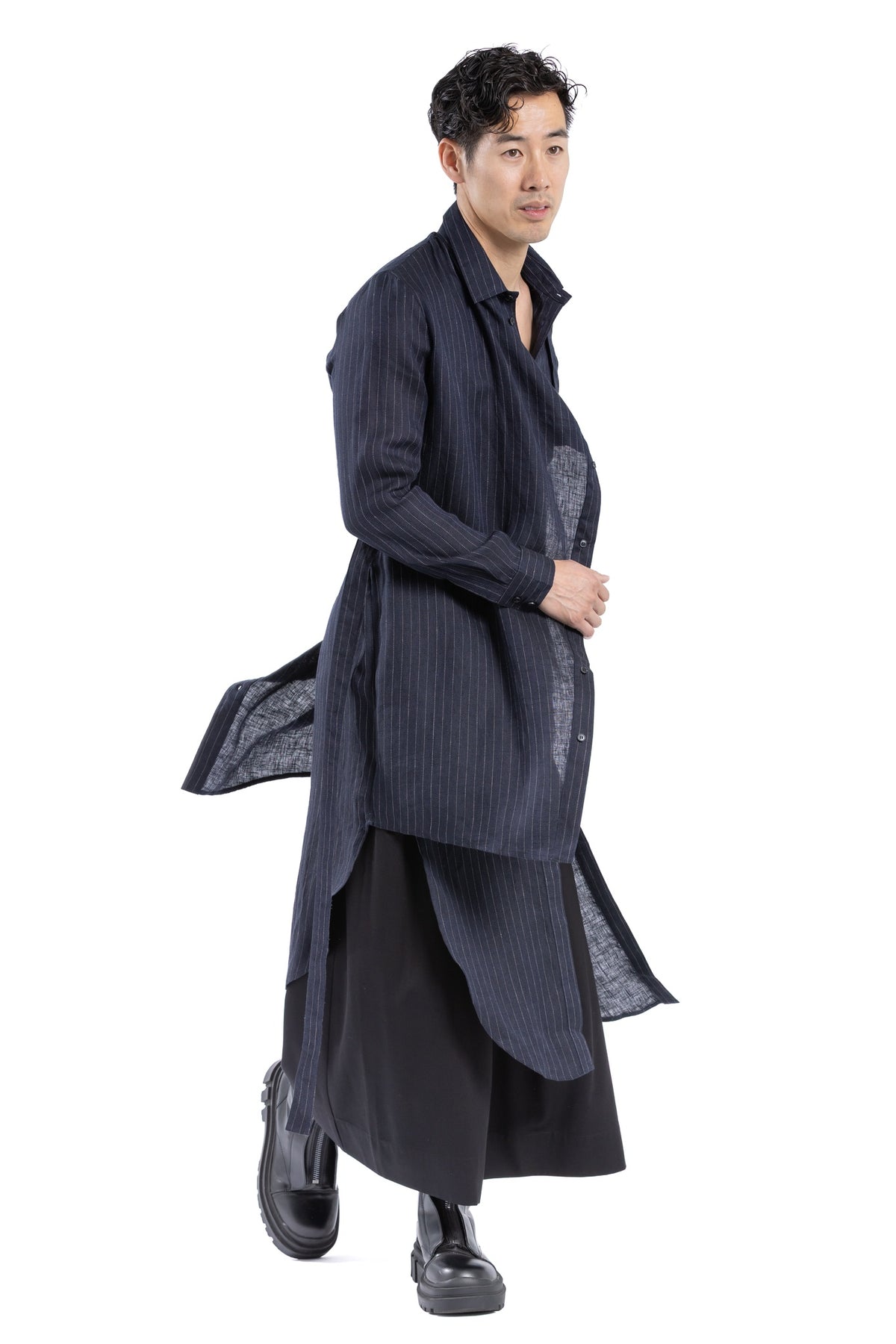 MIDNIGHT TIDE DRAPE SHIRT MT
