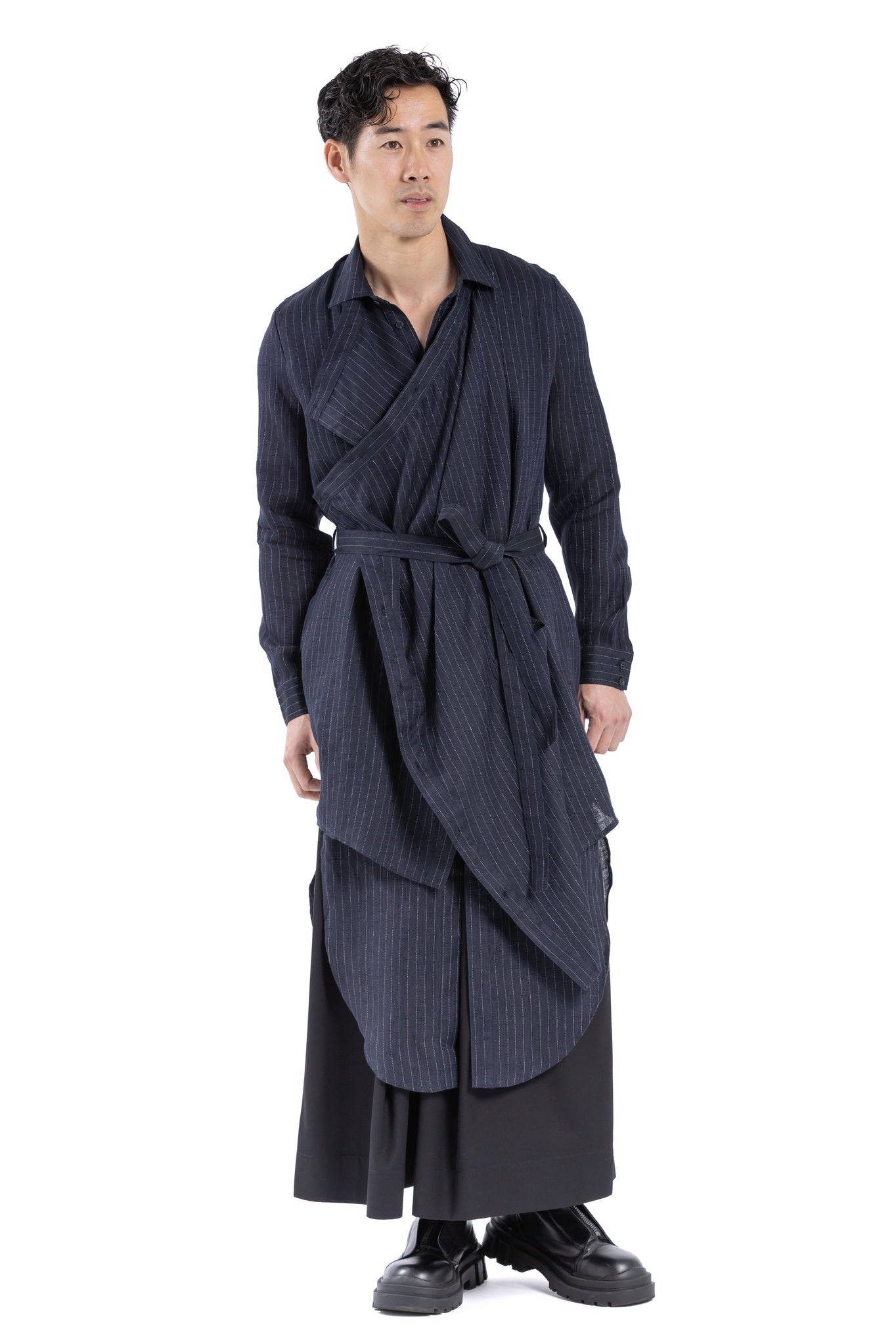 MIDNIGHT TIDE DRAPE SHIRT MT