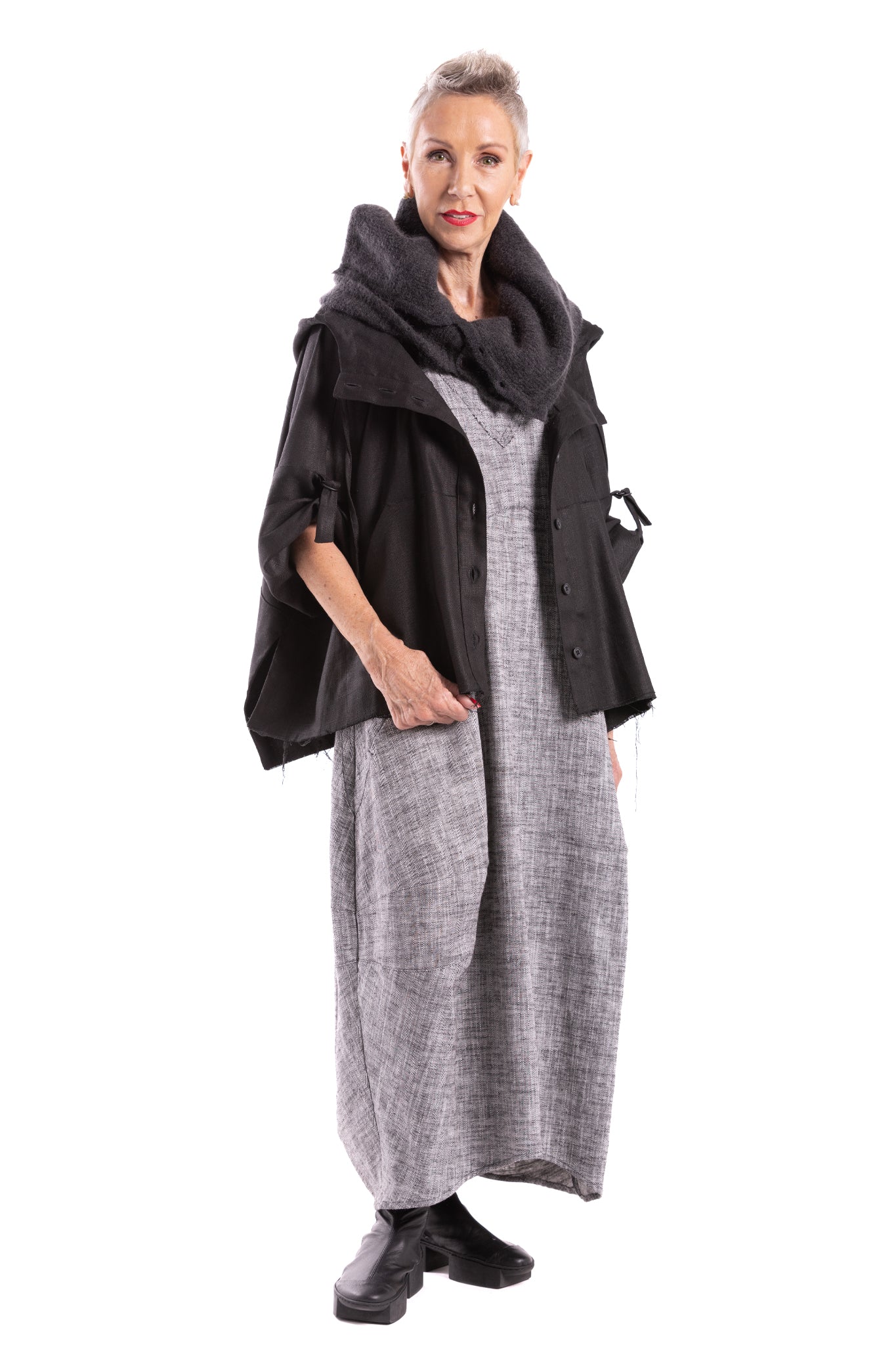 BUTTON SCARF