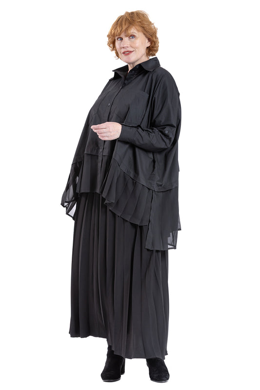 PLEAT BLOCK SHIRT NC