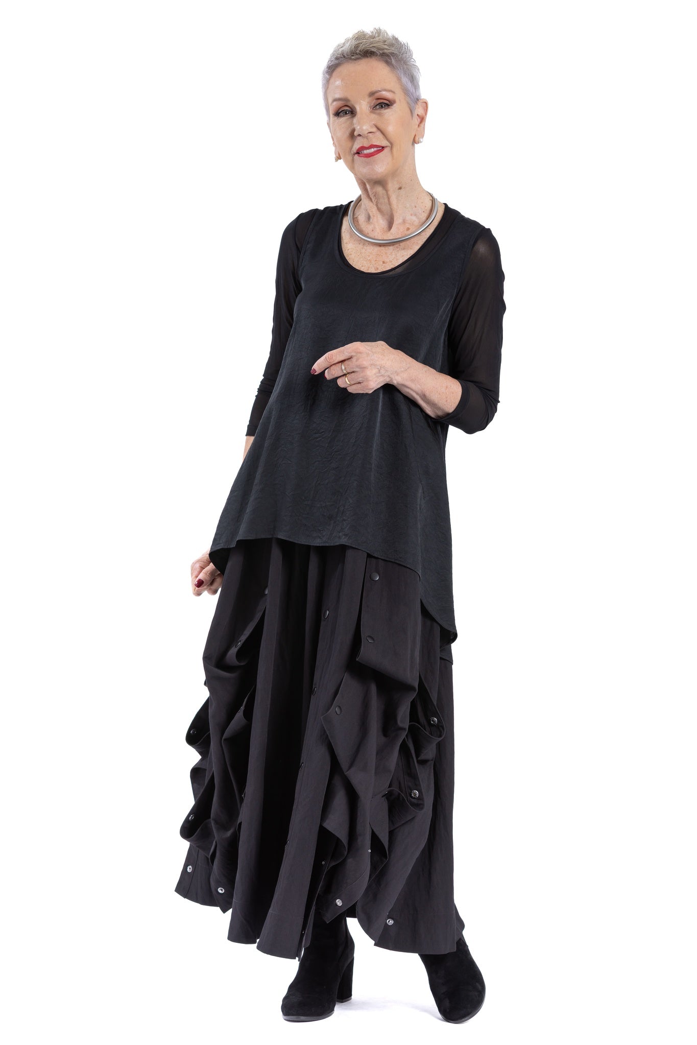 PRESS STUD SKIRT NV