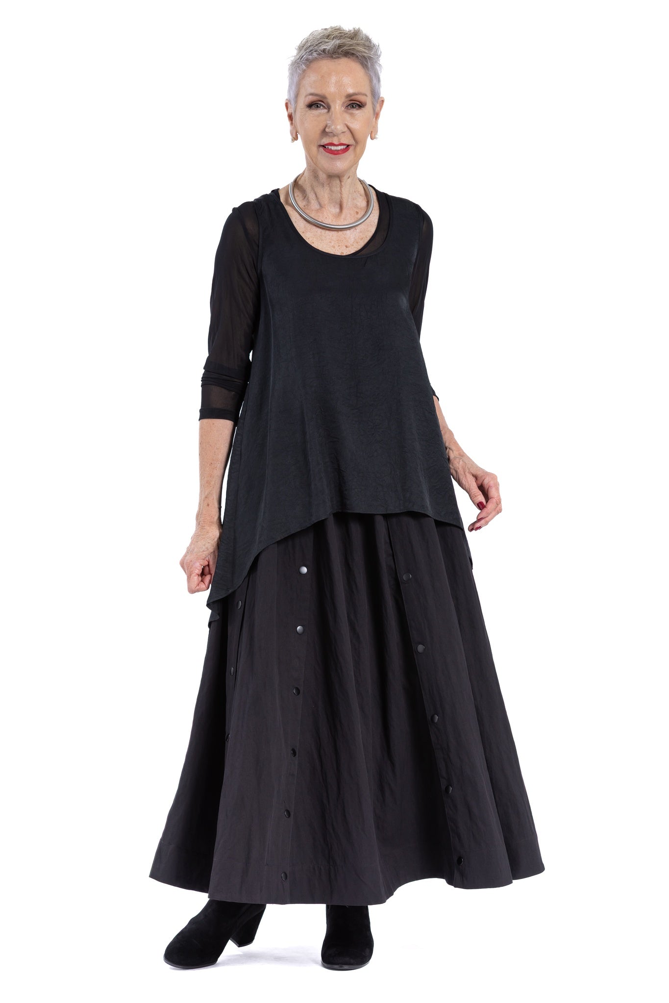 PRESS STUD SKIRT NV