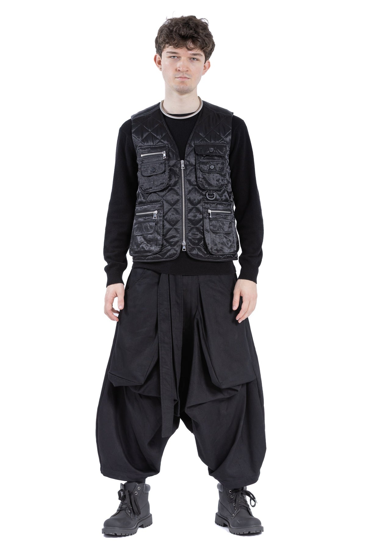 QUILTED POCKET VEST HS