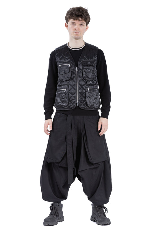QUILTED POCKET VEST HS