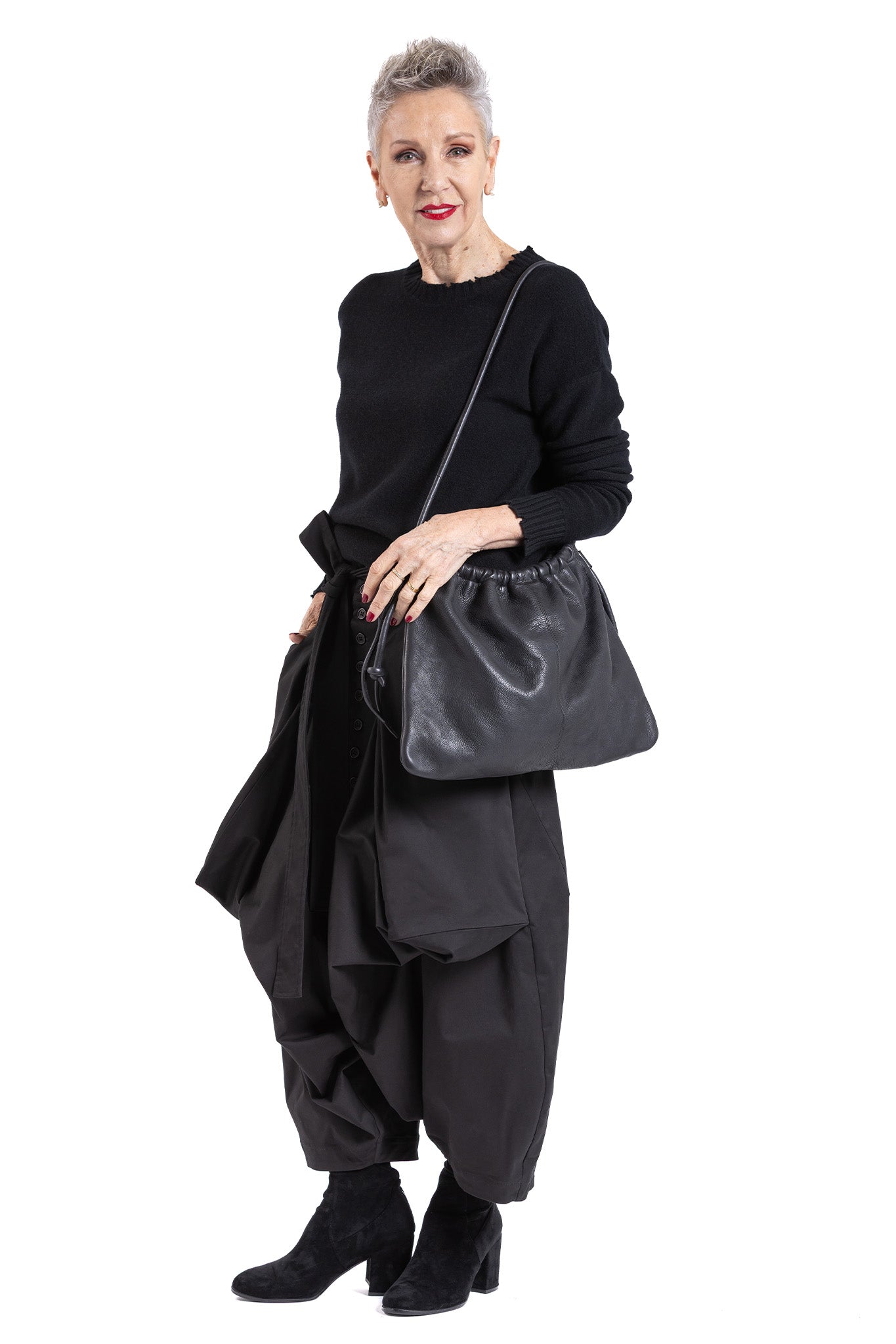 RUCHED CORD BAG