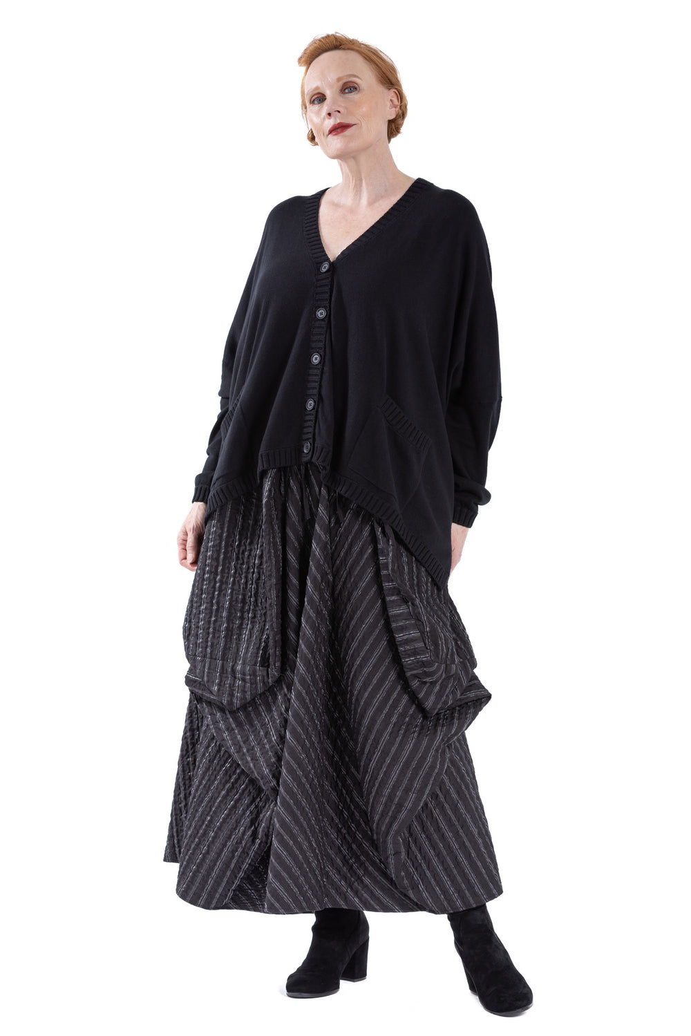 RIBLINE BUTTON CARDIGAN CC