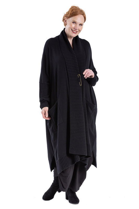 RIBLINE FOLD CARDIGAN CC