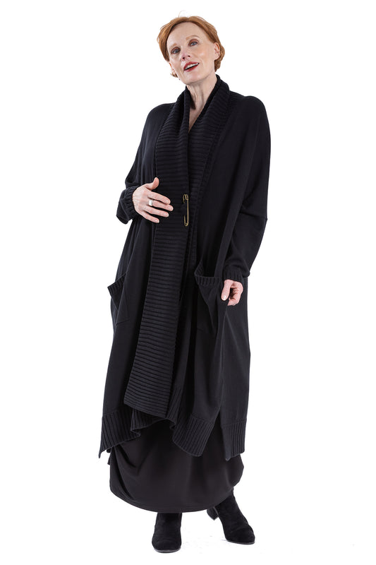 RIBLINE FOLD CARDIGAN CC