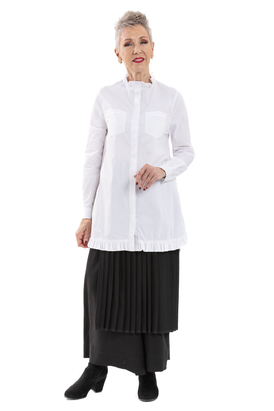 RUFFLE SPLICE SHIRT PC