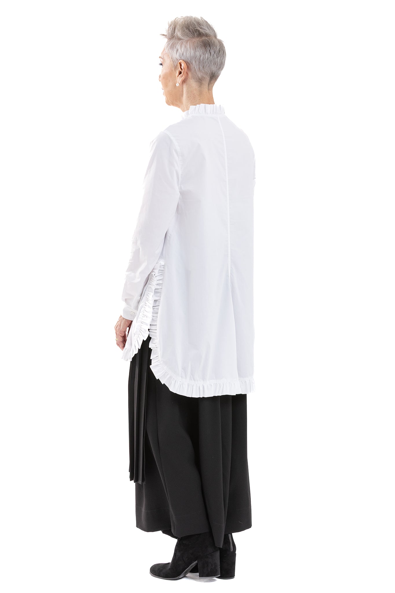 RUFFLE SPLICE SHIRT PC
