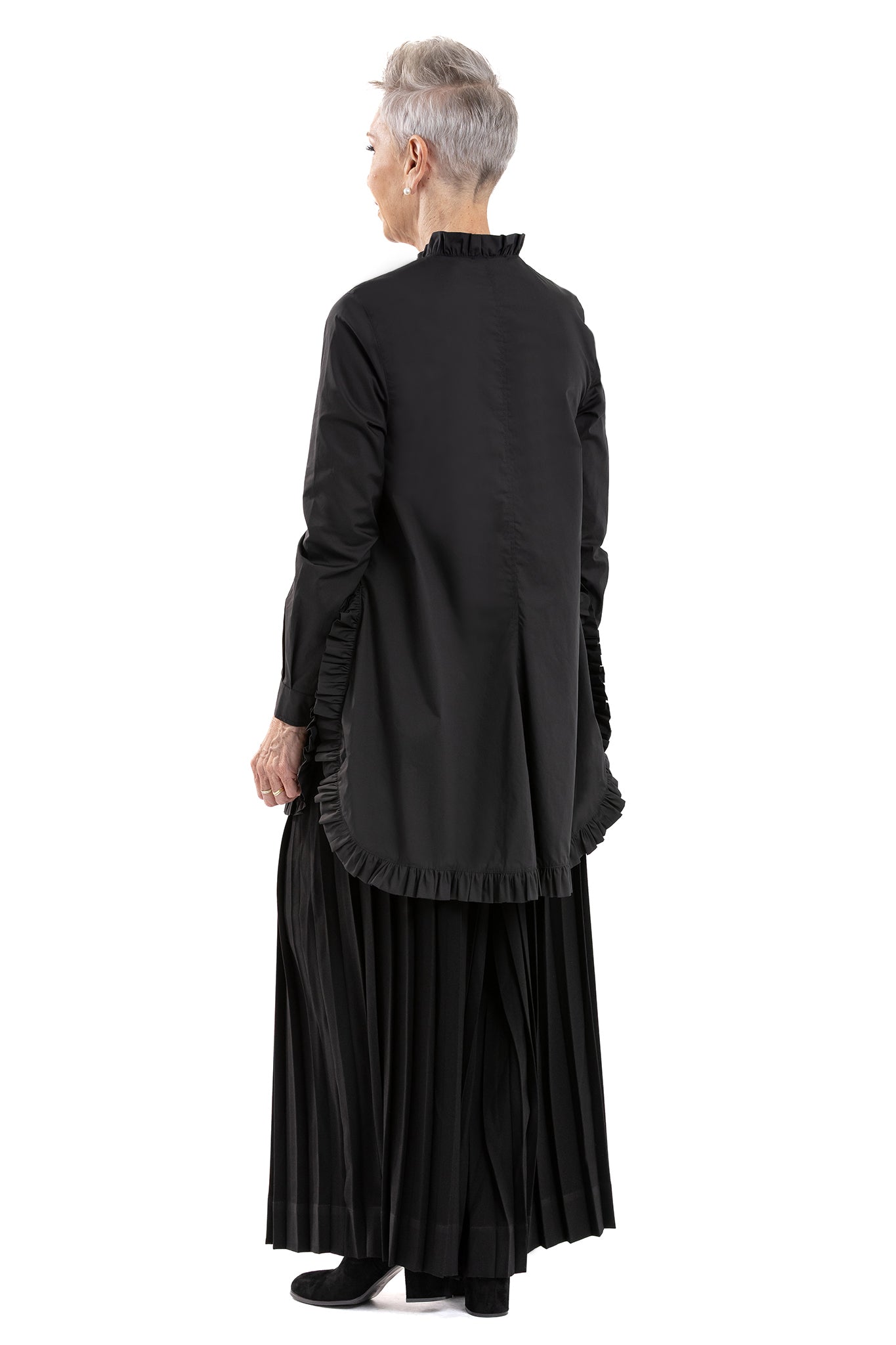 RUFFLE SPLICE SHIRT PC