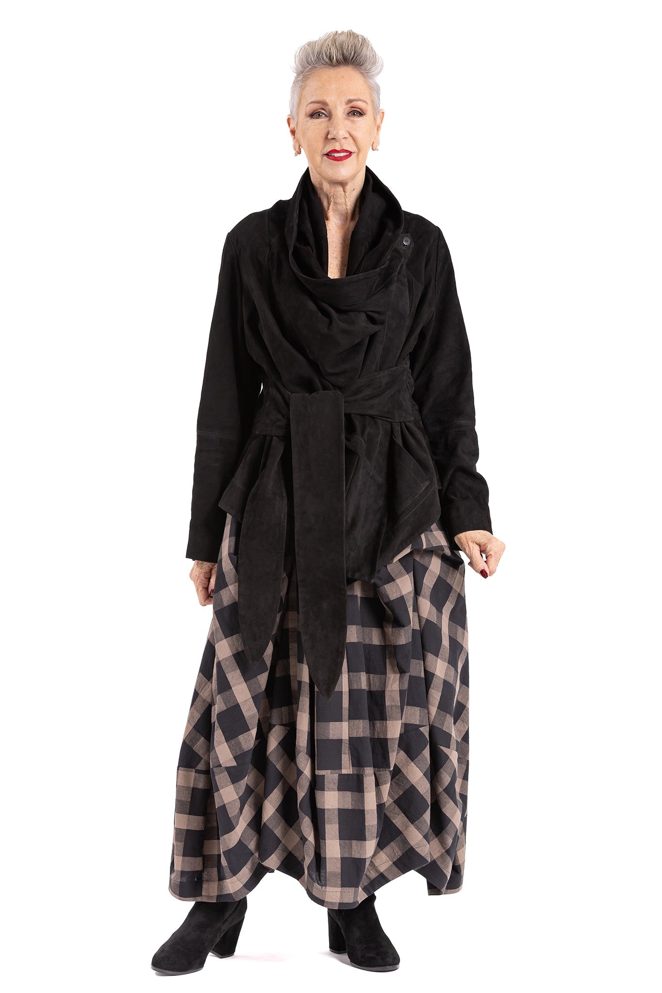 SUEDE TIE JACKET SU