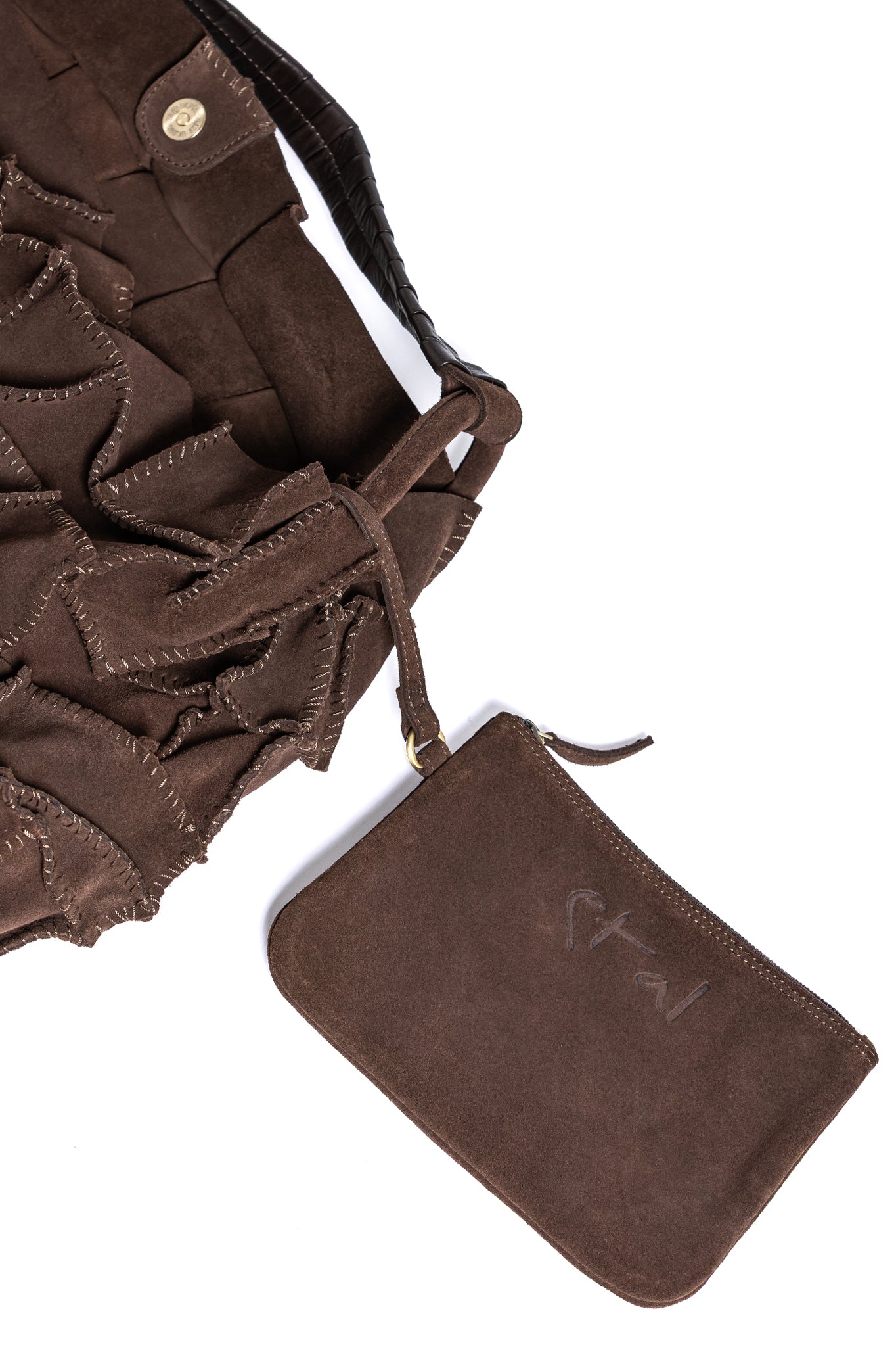 SUEDE STITCHED BAG