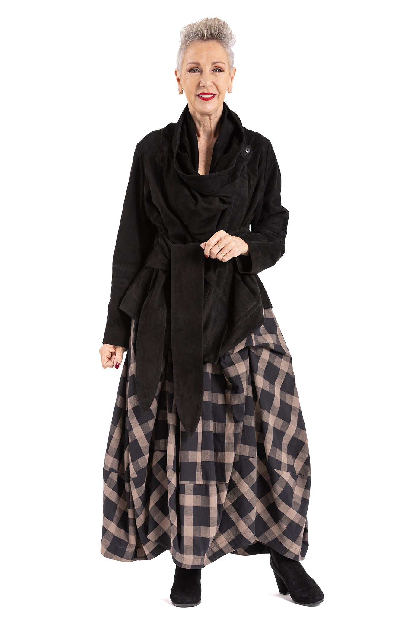 SUEDE TIE JACKET SU